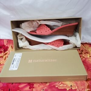 Naturalizer Coral Wedge Slide Sandals